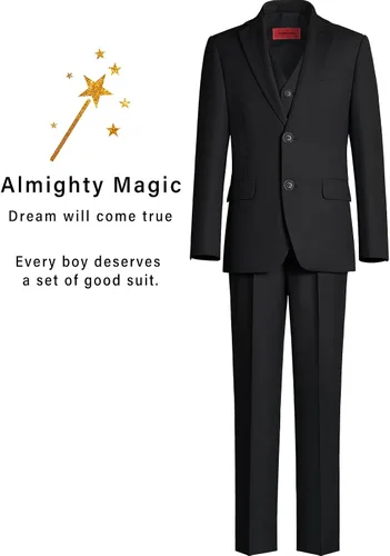Vista 2 de Boys Slim Fit Suits for Boys Suit Set Boy Dresswear Ring Bearer Outfit Kids Suits Boy Wedding Dress