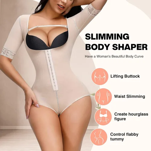 Vista 5 de FeelinGirl Shapewear for Women Tummy Control Butt Lifter Bodysuit Shaper Adjustable Straps Overbust Cup Support