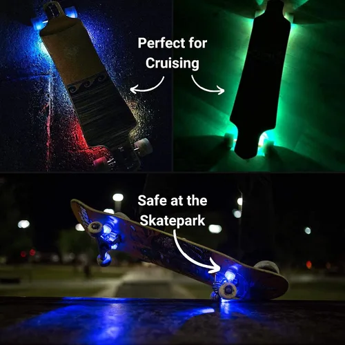 Vista 4 de Board Blazers Luces LED para Skateboard con Efecto Underglow - Regalo Ideal para Skateboard - Luz LED Perfecta para Longboard o Luz para Scooter