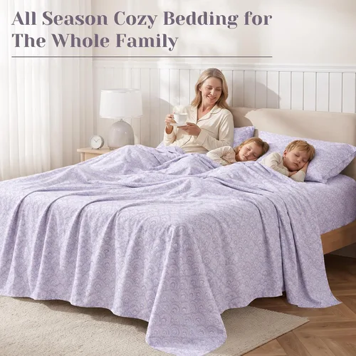 Vista 76 de Comfort Spaces Sábanas de percal 100% algodón, tamaño individual XL, 3 Adelia Gris