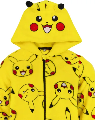 Vista 5 de Pokemon Mono para niños Pikachu amarillo orejas 3D para niños todo en uno Amarillo