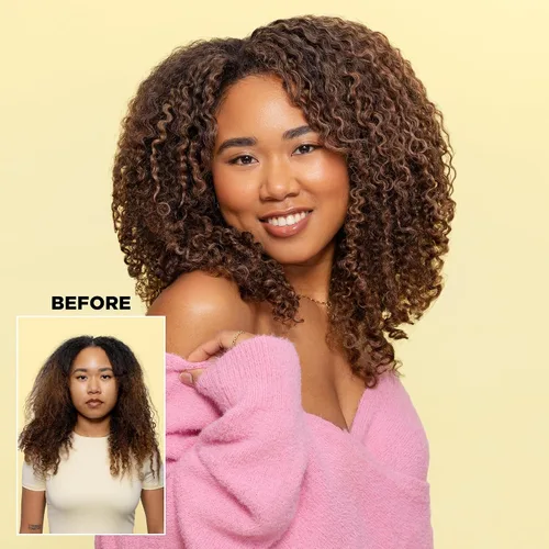 Vista 5 de DESIGNME BOUNCE.ME Curl Cream & Curl Mousse para cabello rizado Define, hidrata, aumenta el rebote y controla el encrespamiento Fórmula