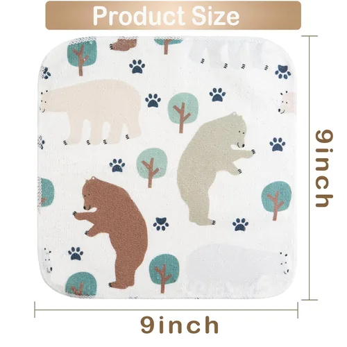 Vista 4 de softan Toallitas para bebé, paquete de 24 toallitas de baño para bebé extrasuaves y ultra absorbentes, toallitas faciales para bebé unisex