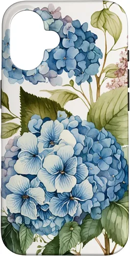 Vista 32 de Watercolour Vintage Blue Hydrangea with Flower Flower Case for iPhone 17