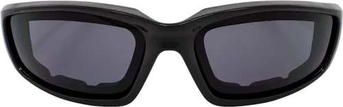 Vista 4 de Birdz Gafas de sol Oriole acolchadas para montar en motocicleta, día noche, amanecer, atardecer, 3 pares de montura negra brillante con amarillo