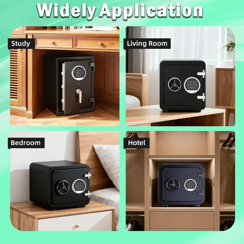 Vista 8 de Cerradura de repuesto para caja fuerte de armas con cerradura de solenoide de alta seguridad, teclado digital cromado, cerradura electrónica segura