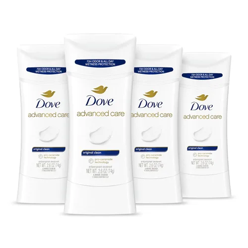 Vista 9 de Dove Advanced Care - Desodorante antitranspirante en barra Lavanda Fresca 4 unidades para ayudar a reparar la barrera de la piel, control del olor