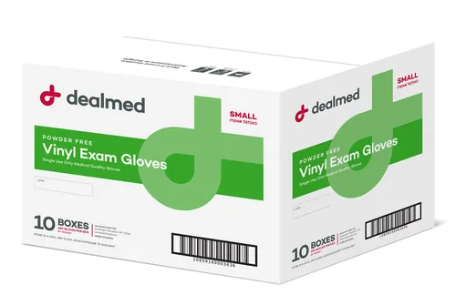 Vista 13 de Dealmed Guantes de examen de vinilo – 100 ct. Guantes médicos pequeños, guantes desechables, guantes sin látex no irritantes para un botiquín