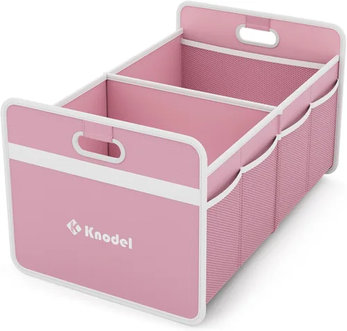 Vista 9 de K KNODEL Organizador de maletero de automóvil, organizador plegable para automóvil, consolas y organizadores automotrices, almacenamiento con asas