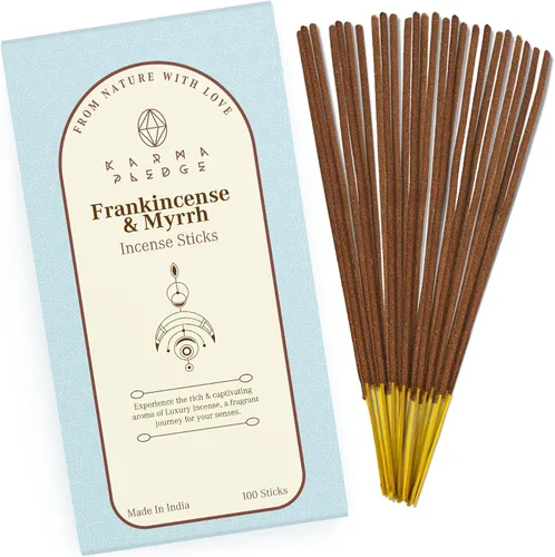 Vista 17 de Bakhoor - Varitas de incienso orgánicas sumergidas a mano, 100 varillas con hierbas naturales e ingredientes aromáticos, tiempo de combustión de 45