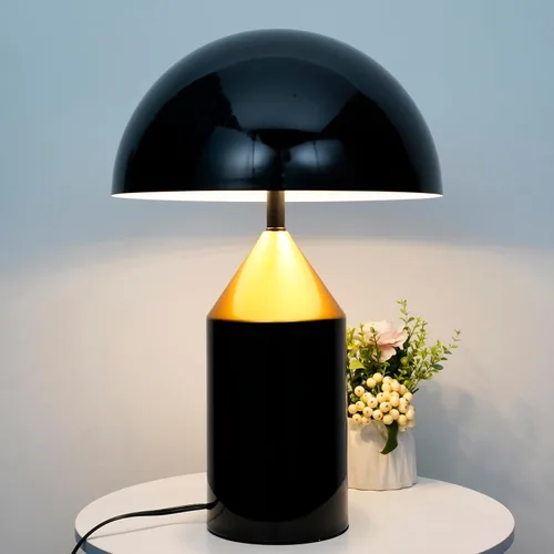 Vista 8 de Meefad Venus - Lámpara de mesa decorativa con diseño de hongo y moderna luz Negro