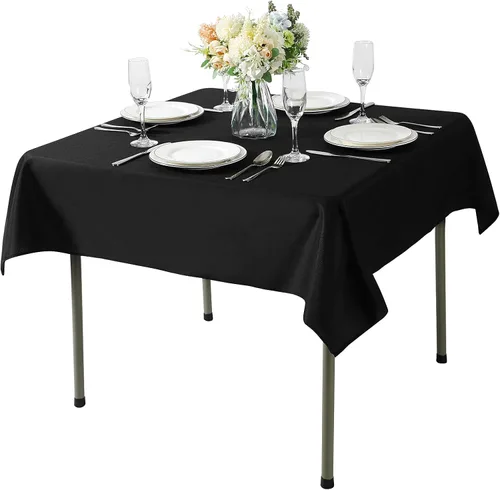 Vista 67 de Mantel rectangular de tela de poliéster lavable de 60 x 120 pulgadas, para decoración de bodas, fiestas, comedores, banquetes
