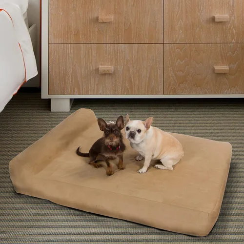 Vista 19 de Pet Support Systems - Cama ortopédica de espuma viscoelástica de gel extra grande de 52 x 36 x 7 pulgadas con cojín para perros, color azul mezclilla