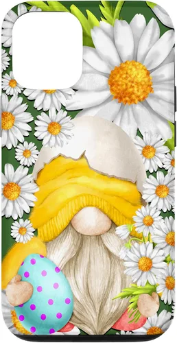 Vista 26 de iPhone 16 Easter Chick Gnome Graphic For Women Floral Daisy Flower Case