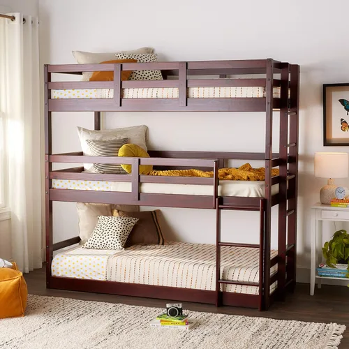 Vista 2 de Donco Kids DONCI 1555-TTTCP Litera triple individual/individual/individual capuchino oscuro