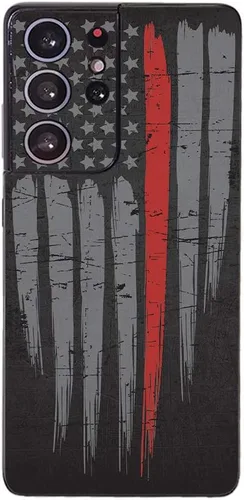 Vista 11 de MightySkins Skin compatible con Samsung Galaxy S21 Ultra - Bandera de Estados Unidos Funda protectora de vinilo duradera y única Fácil