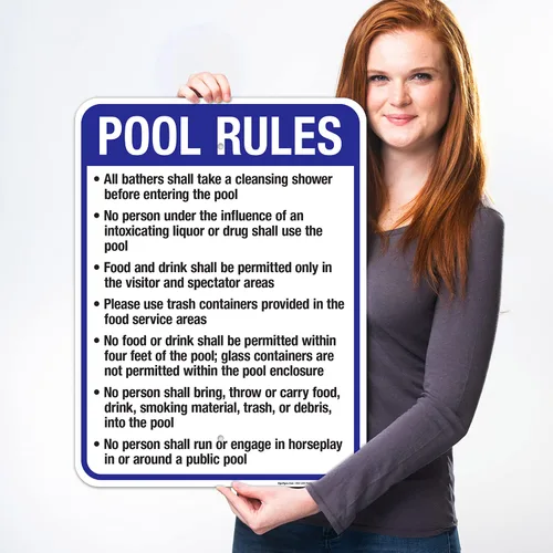 Vista 2 de New Mexico Pool Rules Sign, Complies with State of New Mexico Pool Safety