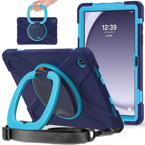 Vista 31 de 360 Rotation Case for Galaxy Tab ActivePro/Tab Active4 Pro/Active 5 Pro 10.1" Sturdy Cover Rotate Ring Stand Shoulder Carrying Strap Hand Strap
