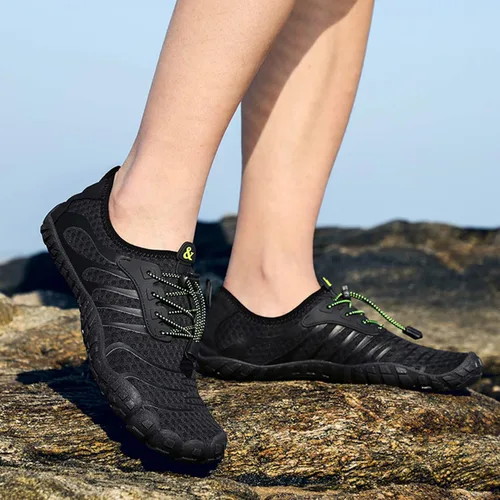 Vista 6 de Zapatos de agua para hombre y mujer, zapatos acuáticos de secado rápido, zapatos de agua atléticos descalzos para navegación, pesca, buceo, surf