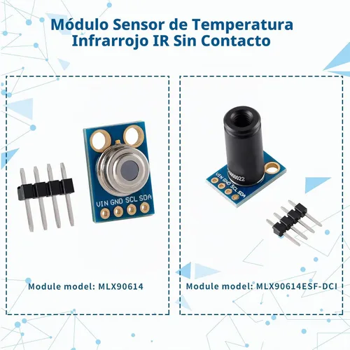 Vista 5 de MLX90614ESF-DCI Módulo de sensor de temperatura infrarrojo sin contacto Módulo de sensor de temperatura infrarroja de alta precisión Módulo