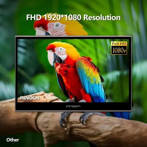 Vista 4 de INNOCN Monitor portátil de 13.3 pulgadas con pantalla táctil 13Q1F OLED 1080P FHD USB C, HDMI con batería para laptop, PC, Xbox, Mac, PS5