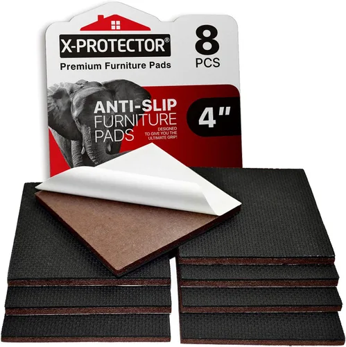 Vista 12 de X-Protector - Almohadillas antideslizantes para muebles, 8 piezas de goma de 1 x 4 pulgadas, tapones de patas de muebles para evitar deslizamientos