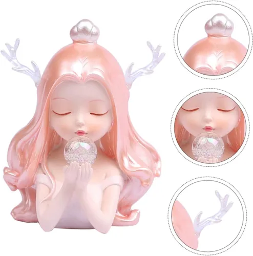 Vista 7 de Adorno de niña del océano para niñas, adorno de escritorio de resina, modelo de niña del océano, juguete de resina, decoración de escritorio