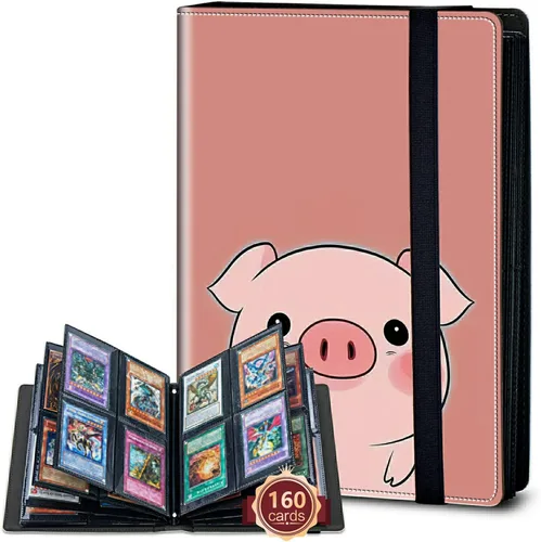 Vista 41 de Rossy Carpeta de tarjetas con 4 bolsillos, carpeta de tarjetas intercambiables, álbum de colección de tarjetas, para 160 tarjetas de carga lateral