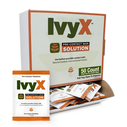 Vista 9 de CoreTex Ivy X - Toallitas de hiedra venenosa precontacto, paquete de 25 toallitas de barrera de un solo uso para ayudar a prevenir erupciones