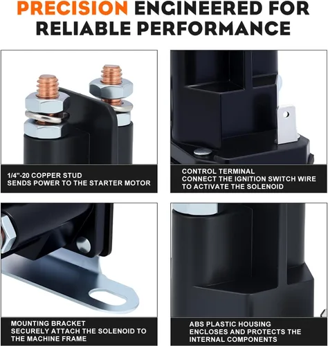 Vista 4 de HIPA 925-1426A Solenoide de arranque para MTD 925-1426 925-0771 Cub Cadet 725-1426 725-1426A 725-0771 Toro 112-0309 Snapper 18817 75671 Segadoras