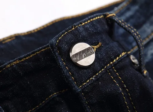 Vista 4 de AITITIA Jeans de motociclista de ajuste regular para hombre