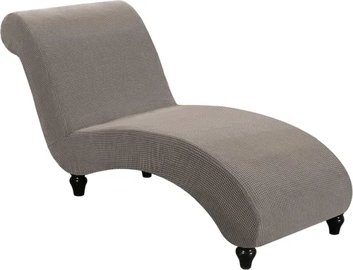 Vista 26 de FantasDecor Funda Elástica para Chaise Lounge Funda de Silla con Patrón de Celosía con Reposabrazos para Sala de Estar Dormitorio Doble Brazo Tela