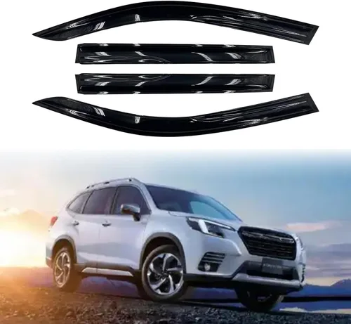 Vista 22 de Protector de lluvia Deflector de viento para montaje exterior, viseras de ventana con cinta compatible con Ford F-250 1999-2016 Super Duty