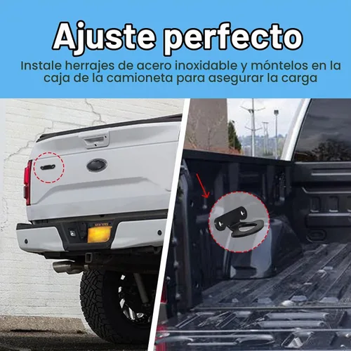 Vista 2 de Juego de 4 anclajes de anclajes de amarre para cama interior compatibles con F150 2000-2017 Styleside 2004-2017 y Explorer Sport Trac 2001-2010