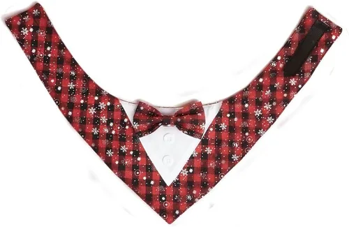 Vista 6 de Collar de perro de esmoquin para boda, compromiso y cumpleaños, collar bandana formal para perro disfraz con corbata de moño y hebilla ajustable