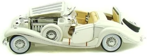 Vista 4 de Maisto (Maisuto) 1936 Mercedes (Mercedes-Benz) Benz 500K Special Roadster 1/18 Blanco MA36055-WH minicar vehículos de fundición a presión