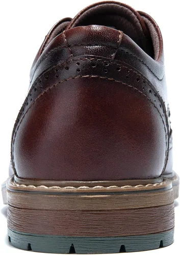 Vista 4 de Zapatos de vestir Oxford casuales con cordones para hombre