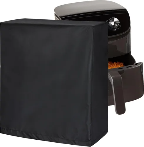 Vista 9 de Funda para freidora de aire para freidora de aire pequeña de 2 a 5 cuartos de galón, cubierta impermeable y a prueba de polvo, color negro