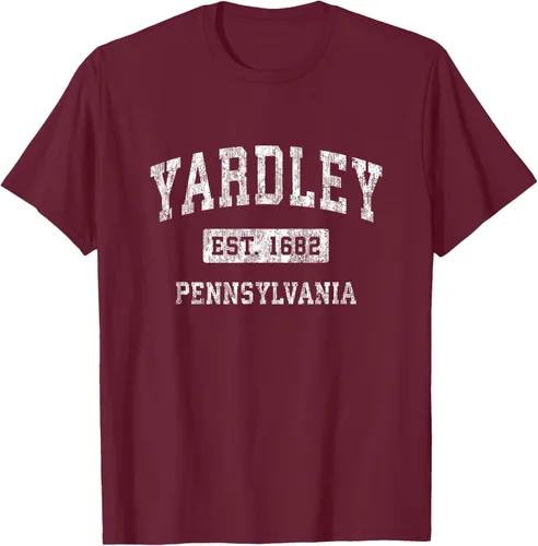 Vista 15 de Yardley Pennsylvania PA - Camiseta de manga corta, diseño deportivo