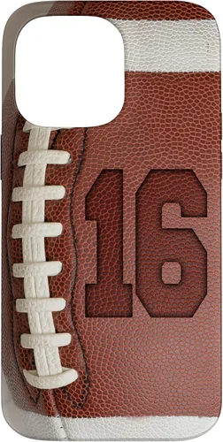 Vista 21 de iPhone 16 Football Fan #16 Jersey No 16 Football Lover Phone Case Gift Case