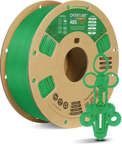 Vista 12 de OVERTURE ABS High Strength 3D Printer Filament 1.75mm, 1kg Black negro (ABS Black)