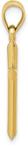Vista 2 de Colgante de cruz de oro amarillo de 10 quilates pequeño 1 pulgada 0945in x 0472in Regalos de joyería para mujeres esposa mamá regalos