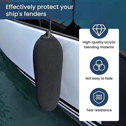 Vista 3 de Fundas para guardabarros de barco, calcetines protectores de grado marino para parachoques de muelle, resistentes a los rayos UV y a los arañazos
