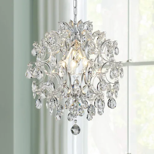 Vista 10 de Bestier Lámpara colgante moderna dorada con forma de gota de lluvia de cristal, lámpara de techo para comedor, baño, dormitorio, sala de estar Oro