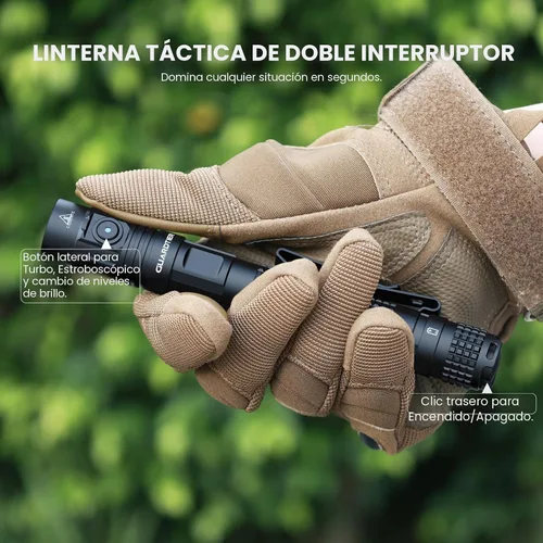 Vista 3 de Guardtier ML70 - Linterna recargable para trabajo al aire libre, campamento, emergencias, actividades al aire libre, linterna táctica LED
