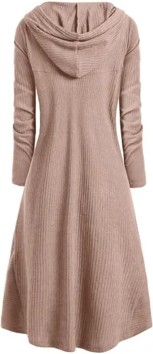Vista 4 de RMXEi - Blusa de moda con capucha para mujer, talla grande, estilo vintage, con capa alta y baja