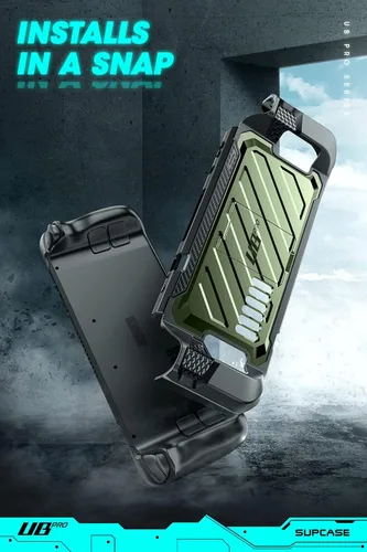 Vista 19 de SUPCASE Unicorn Beetle Pro Series - Funda para Steam Deck (2022) / Steam Deck OLED (2023), funda protectora delgada y resistente con soporte