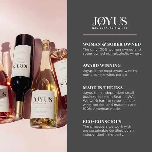 Vista 8 de Joyus Vino tinto sin alcohol, Cabernet Sauvignon, galardonado el mejor vino desalcoholizado de su clase, complejo y cálido, bajo en azúcar y bajo
