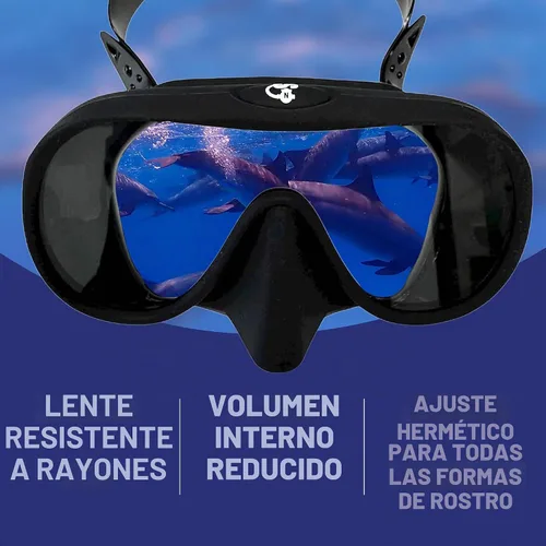 Vista 3 de Spartacus Frameless Dive Mask, Ultra-Clear Low-Iron Glass