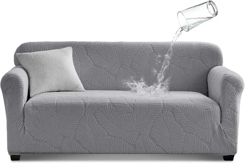 Vista 11 de Tokokimo Funda de sofá biplaza 100% impermeable, protector de muebles a prueba de fugas para niños, mascotas (sofá biplaza, beige) con margen